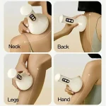 USB Rechargeable Handheld Abdominal Massager with Adjustable Guasha Cupping Intensity for Hot Compress Arm & Leg Massage - Image 4